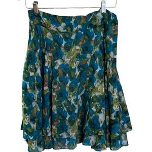 Trulli Tiered Sheer Lined Skirt SZ 2 Mini